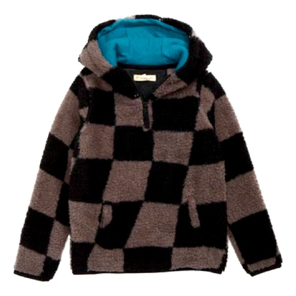 Tucker + Tate Boys Like New Checker Fleece Warm Hoodie Sweatshirt 5